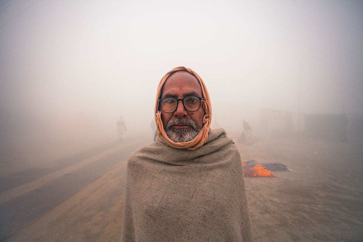 kumbh mela  India  fog  portraits  WINTER  2013  piyush  goswami