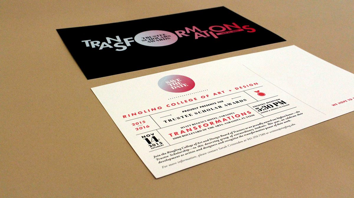 print Production photo invite transform Transformation card Diecut type Program Invitation thank You brand suite