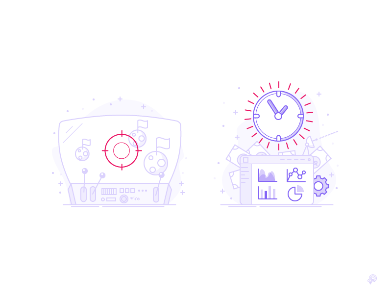 ILLUSTRATION  Space  shop lineart icons