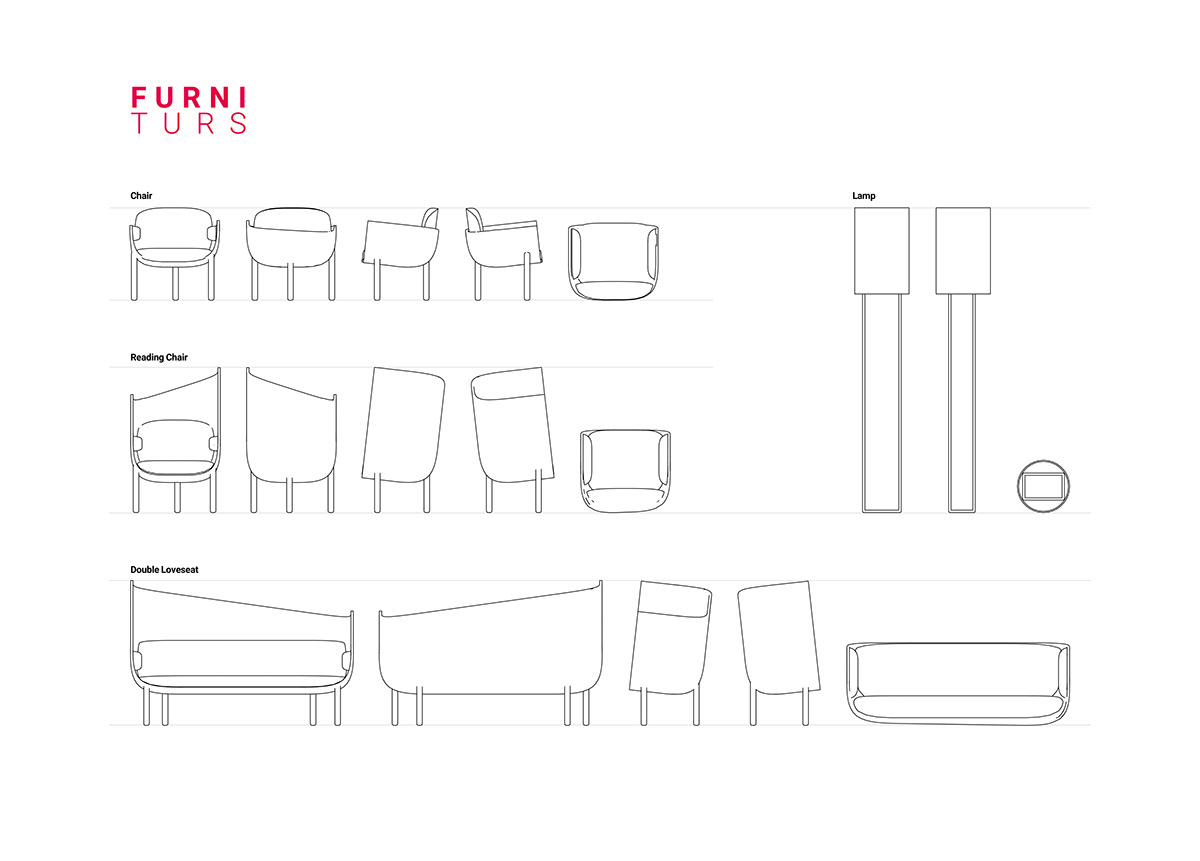 architecture cafebook chair design Interior furniture