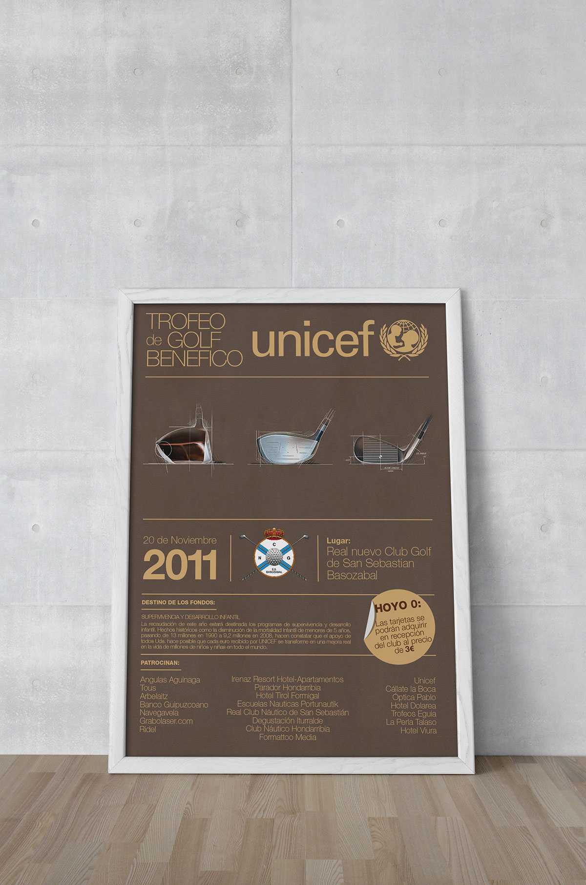 poster golf beneficial unicef