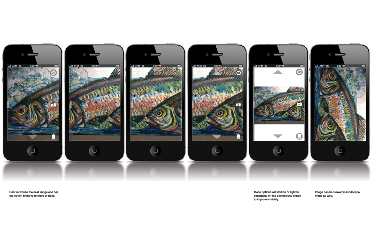 corcoran CCAD subway art mobile app design