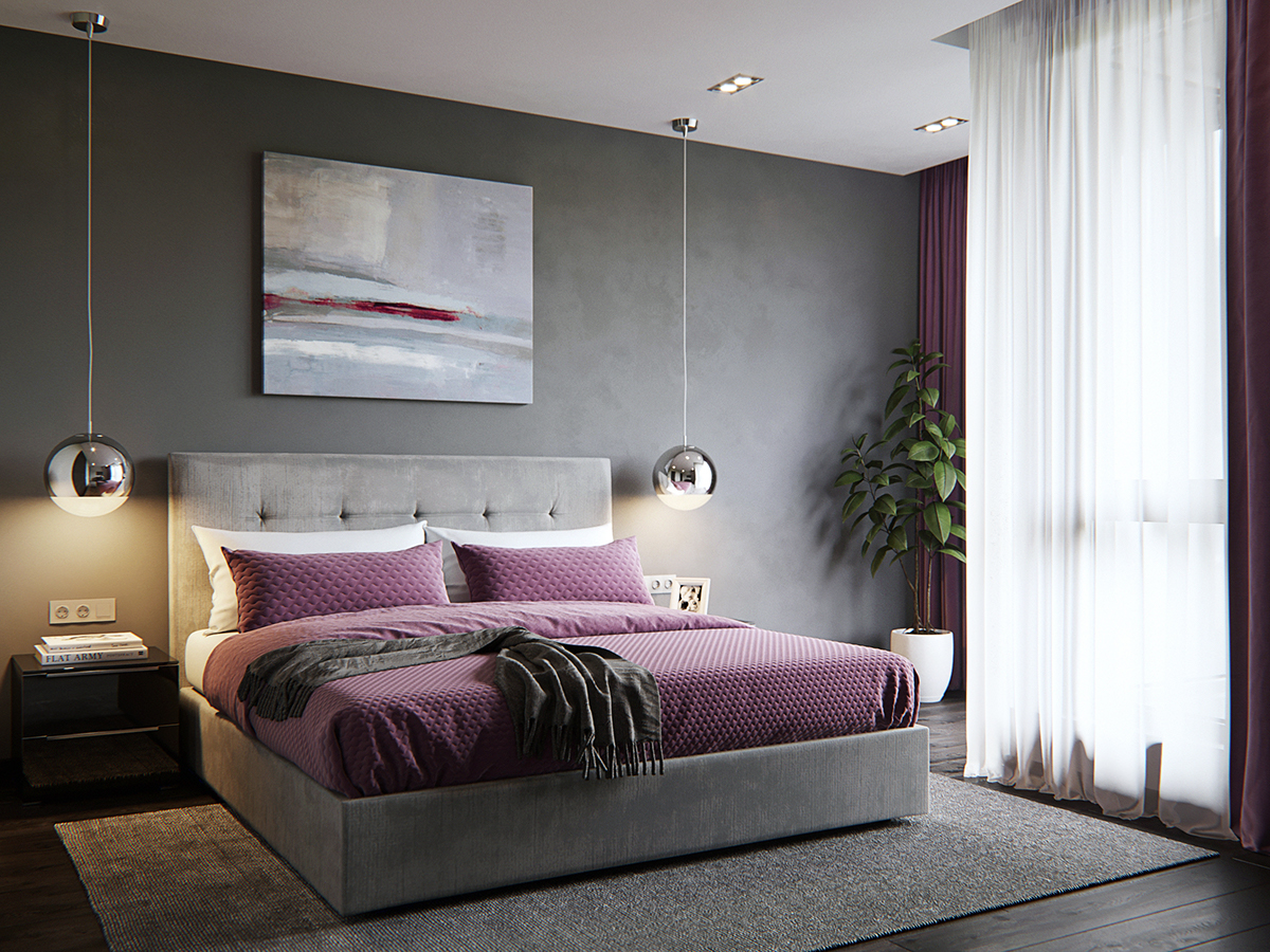 bedroom modern Interior visualization Render design
