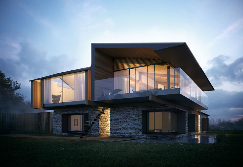 silver house  architecture modern