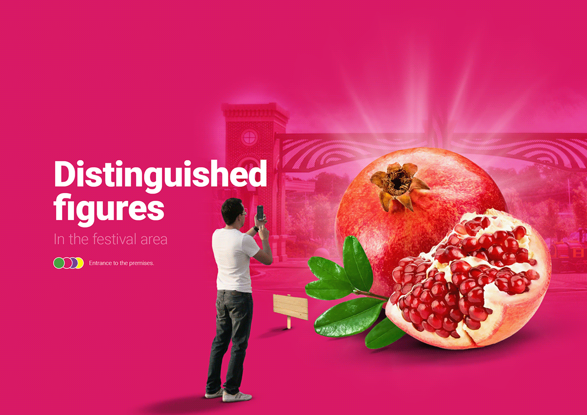 festival pomegranate UNESCO brand identity azerbaijan baku Azerbaycan dizayn goychay Nar Festivali 2023