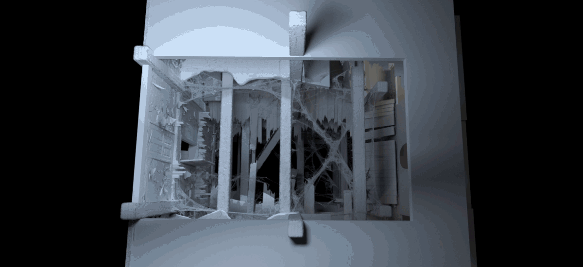 abandoned house fullCG Set Extension Web cobweb horror cgsnow architectural russian vfx