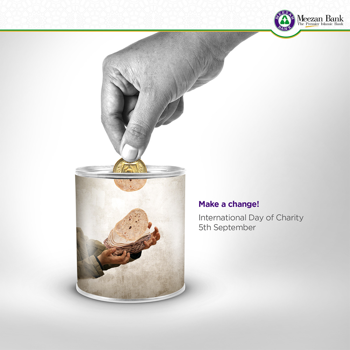 charity Bank donation Poverty hope press ad manipulation composition creative