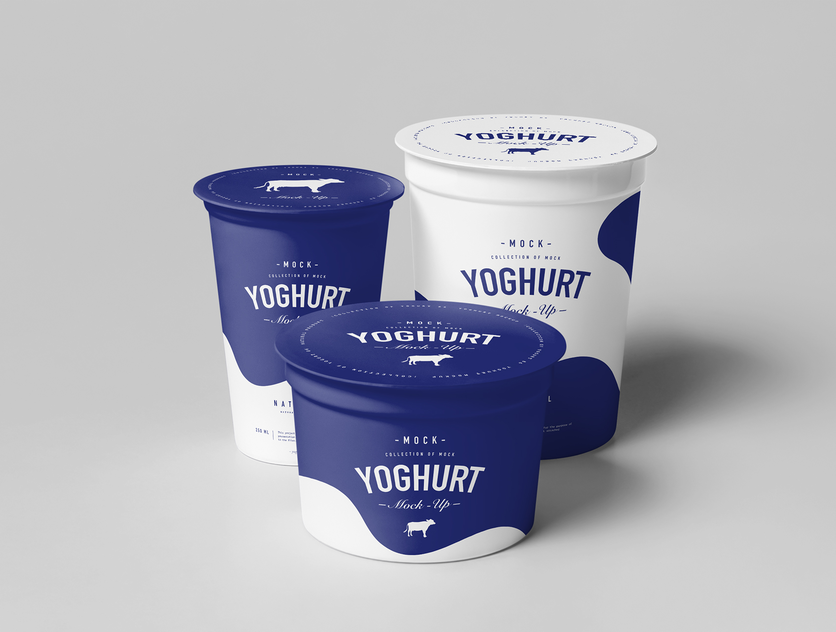Download Free 50 Milk Yogurt Packaging Psd Mockup Templates On Behance PSD Mockups.
