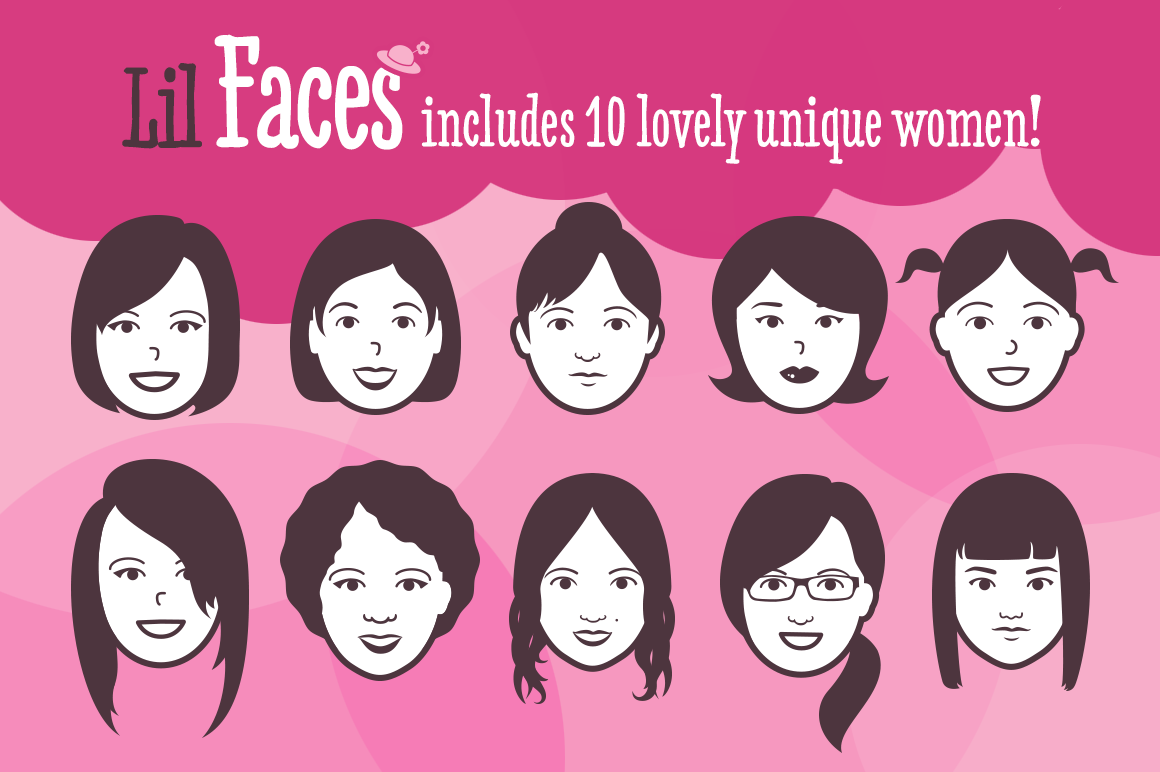 faces icons avatar vector people heads Character Icon