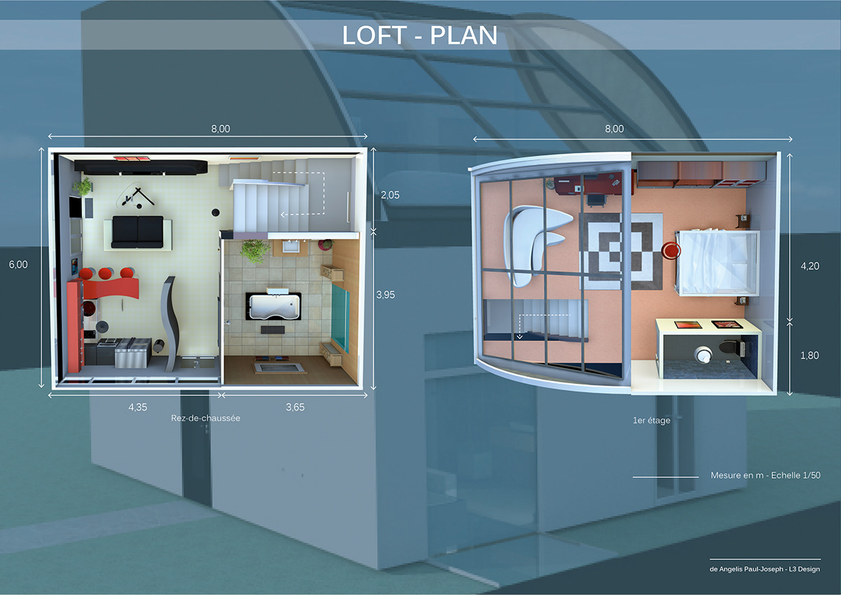 LOFT de angelis paul joseph 3D design Interior house