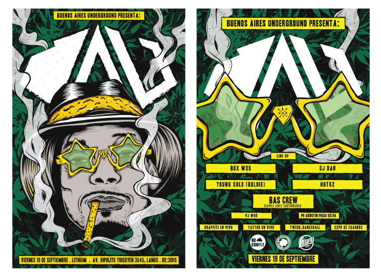 bau hip hop underground Flyer Design design flyer volador poster Snoop Dogg snoop rap bass party