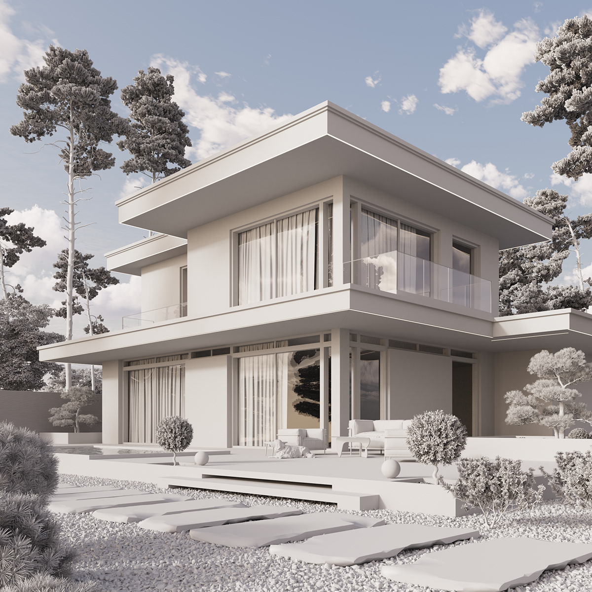exterior architecture Render corona visualization 3ds max CGI 3D interior design  archviz