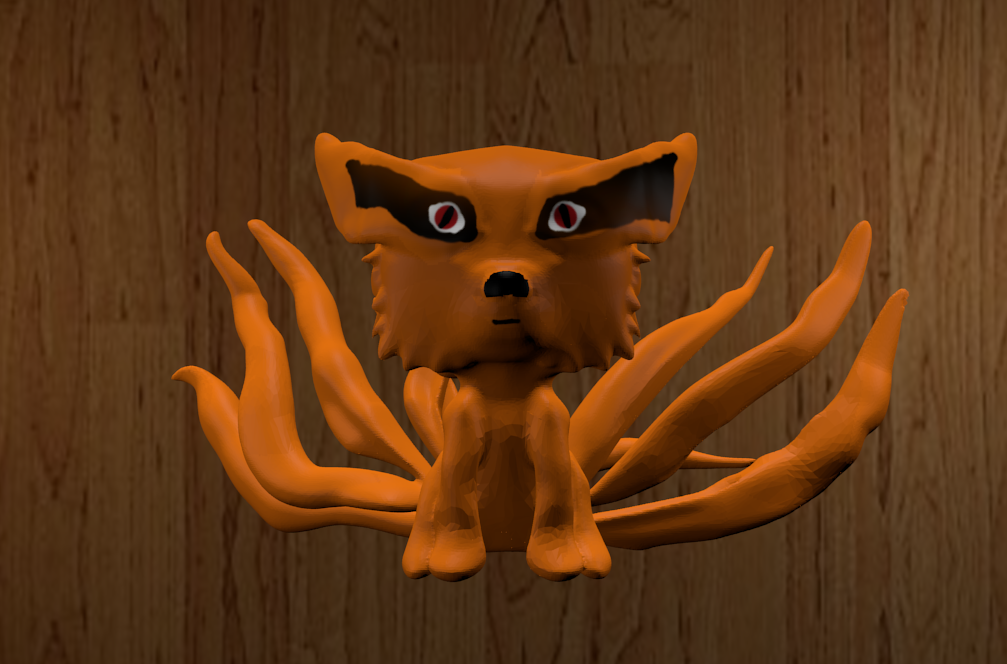 anime naruto Kurama 3D 3dmodel blender Zbrush Hobby