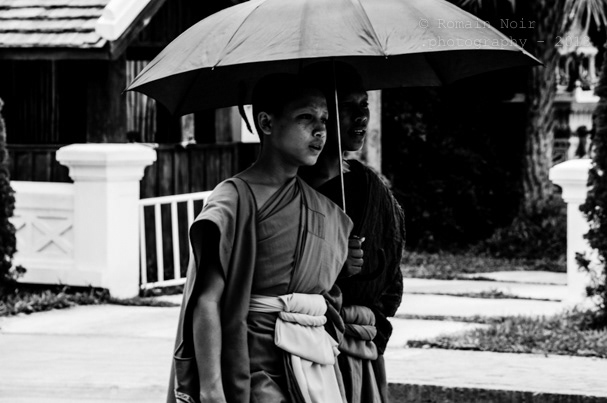 umbrellas Umbrella Laos Luang Prabang monks monk