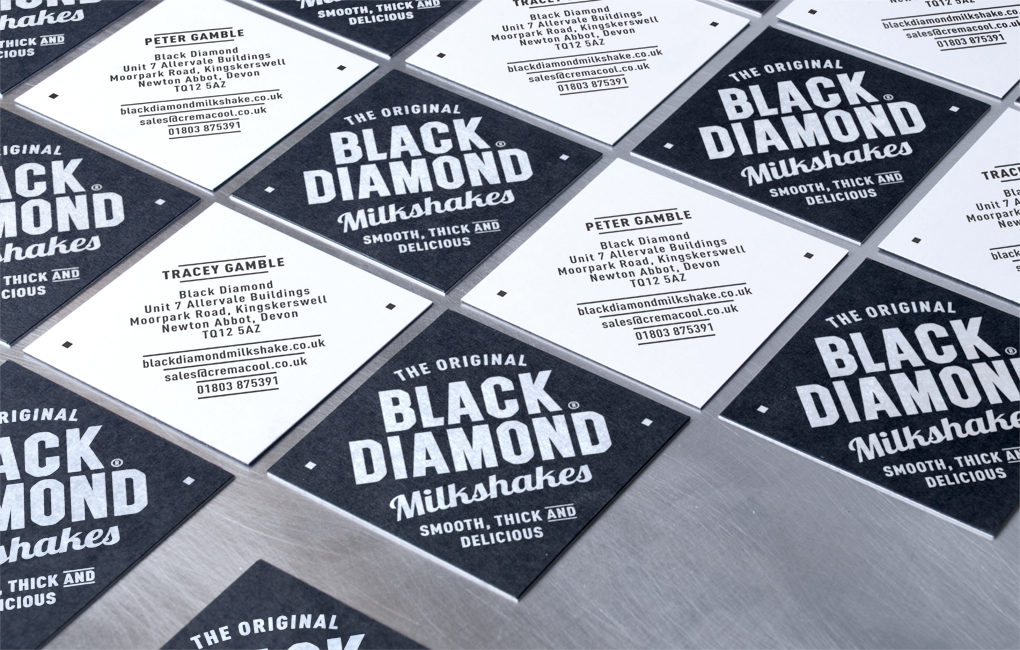 milkshakes Buddy black diamond identity design Retro