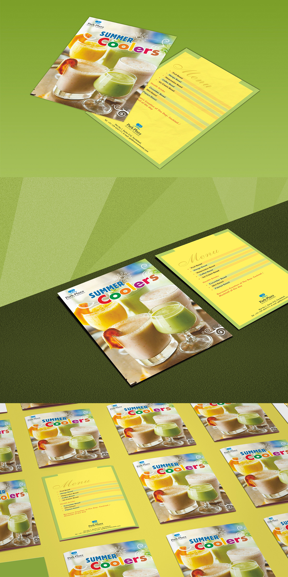 coolers graphixon menudesigns summers graphics brochure hotel artwork Authentic creatives