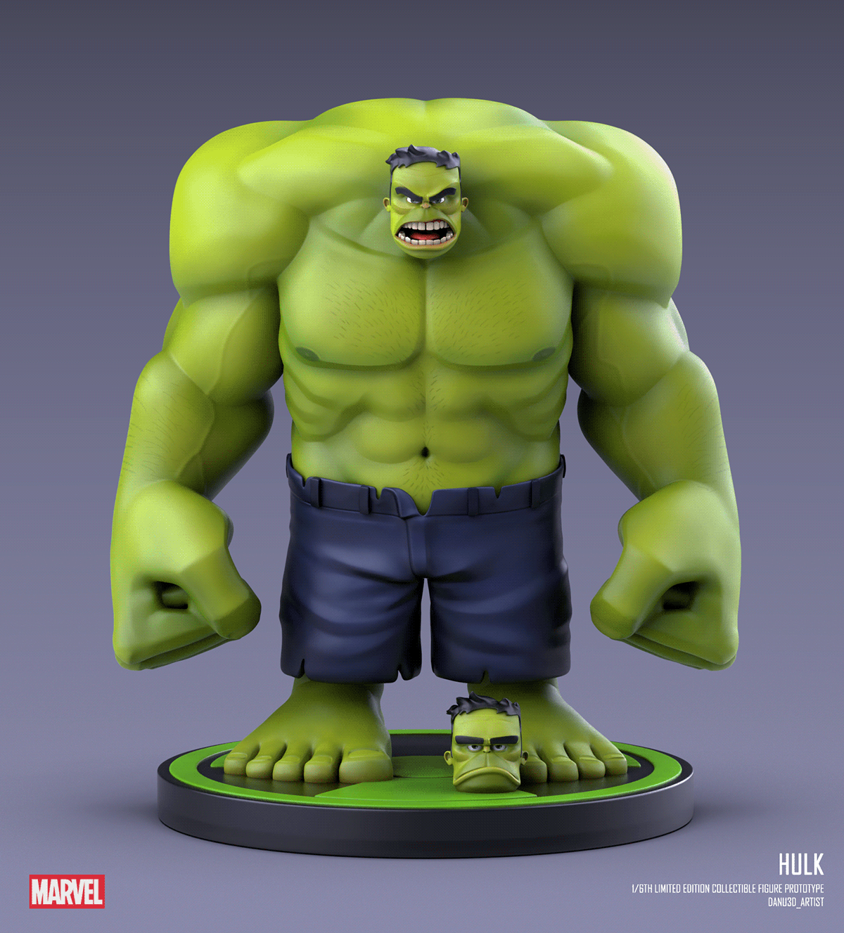 3dmodel Hulk marvel statues Zbrush