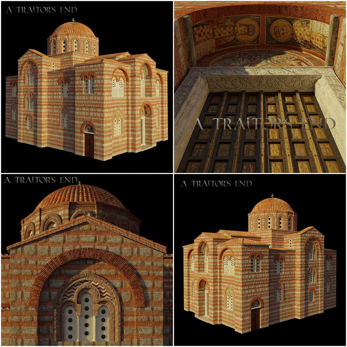 medieval Byzantine Byzantine Architecture Game Art game design  concept art 3d modeling visualization Render blender