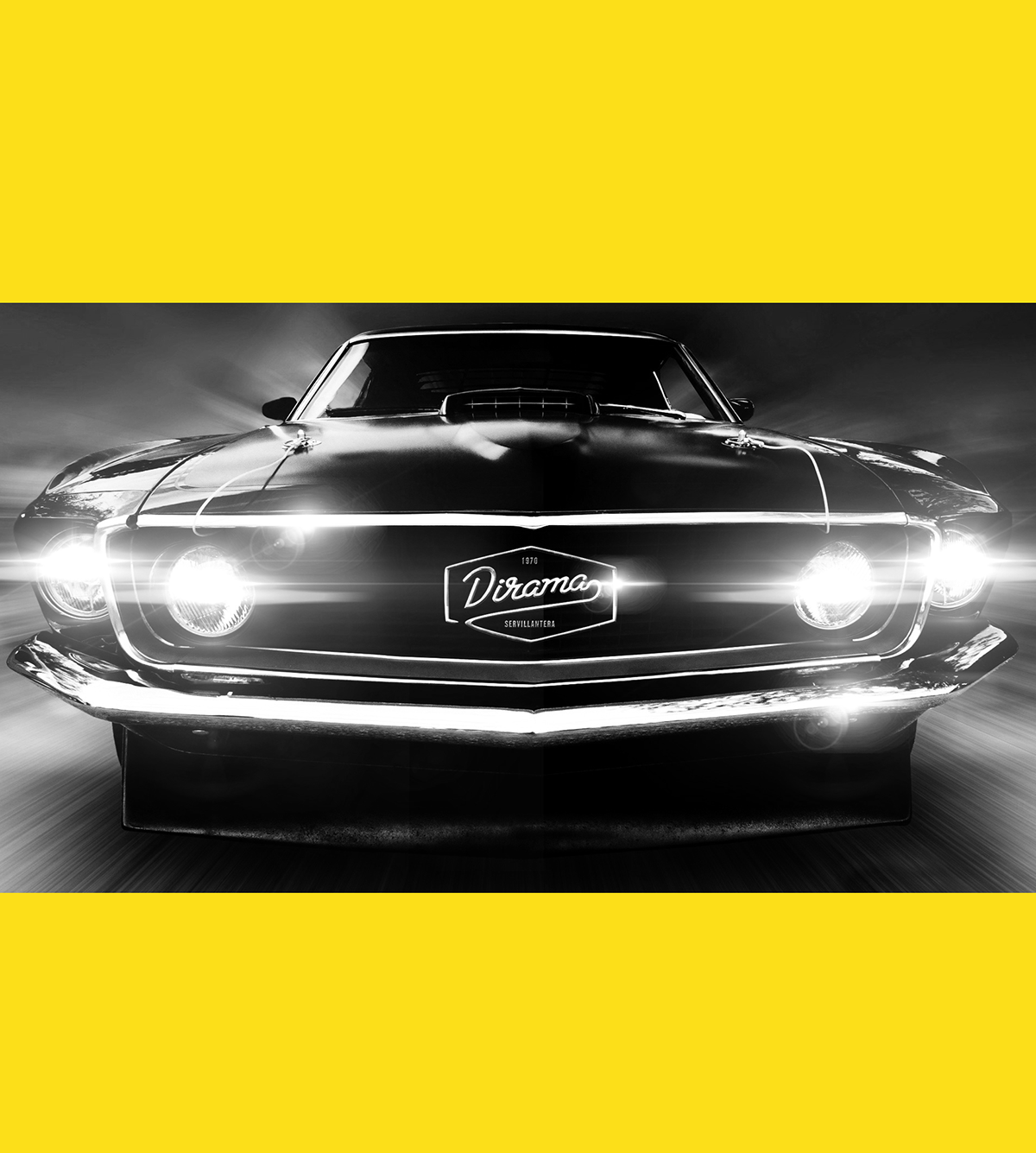 car weels Mechanic logo Retro vintage color yellow automobile muscle car badge