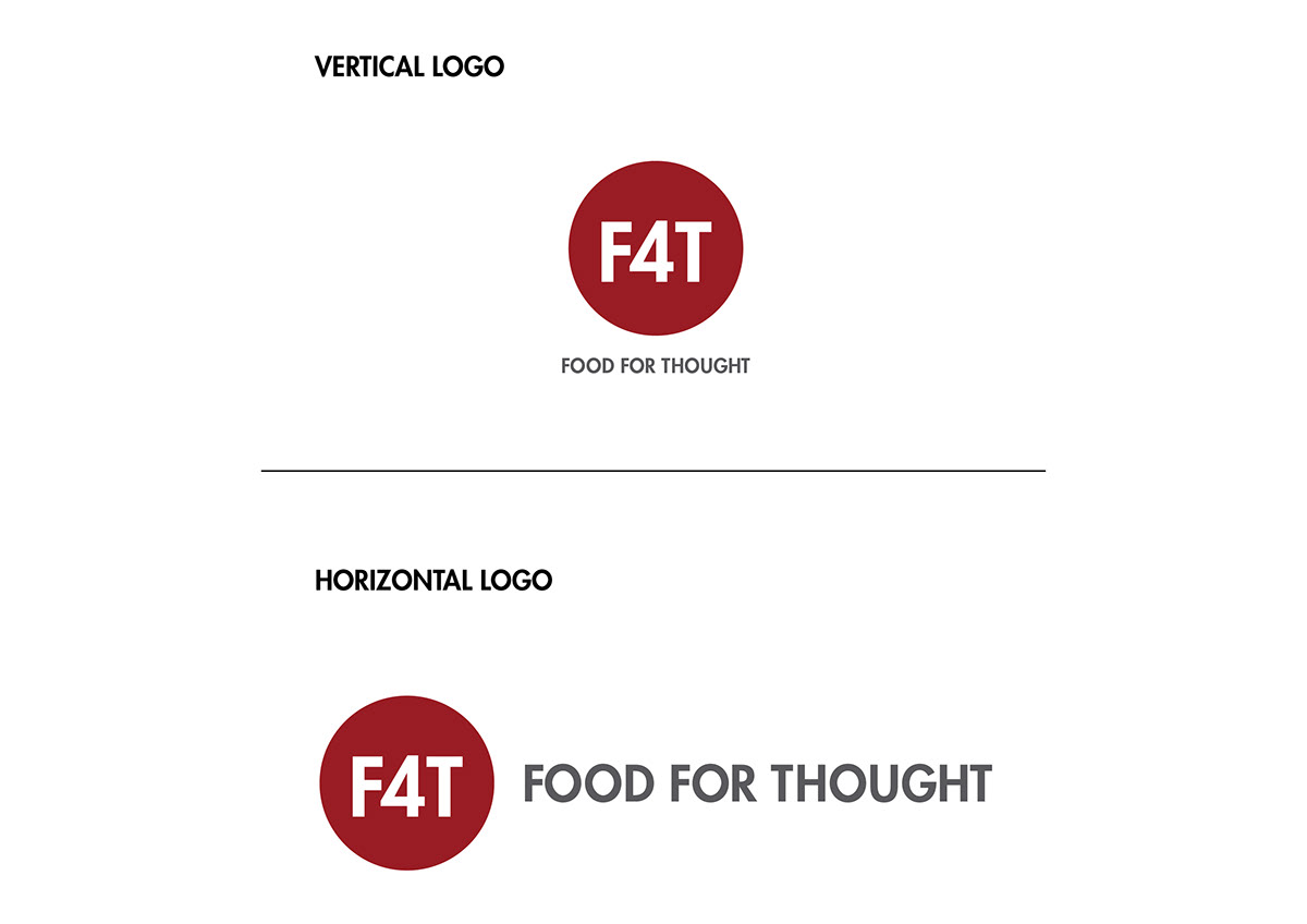 Food  Food for Thought Stationery Corporate Identity identity red F4T