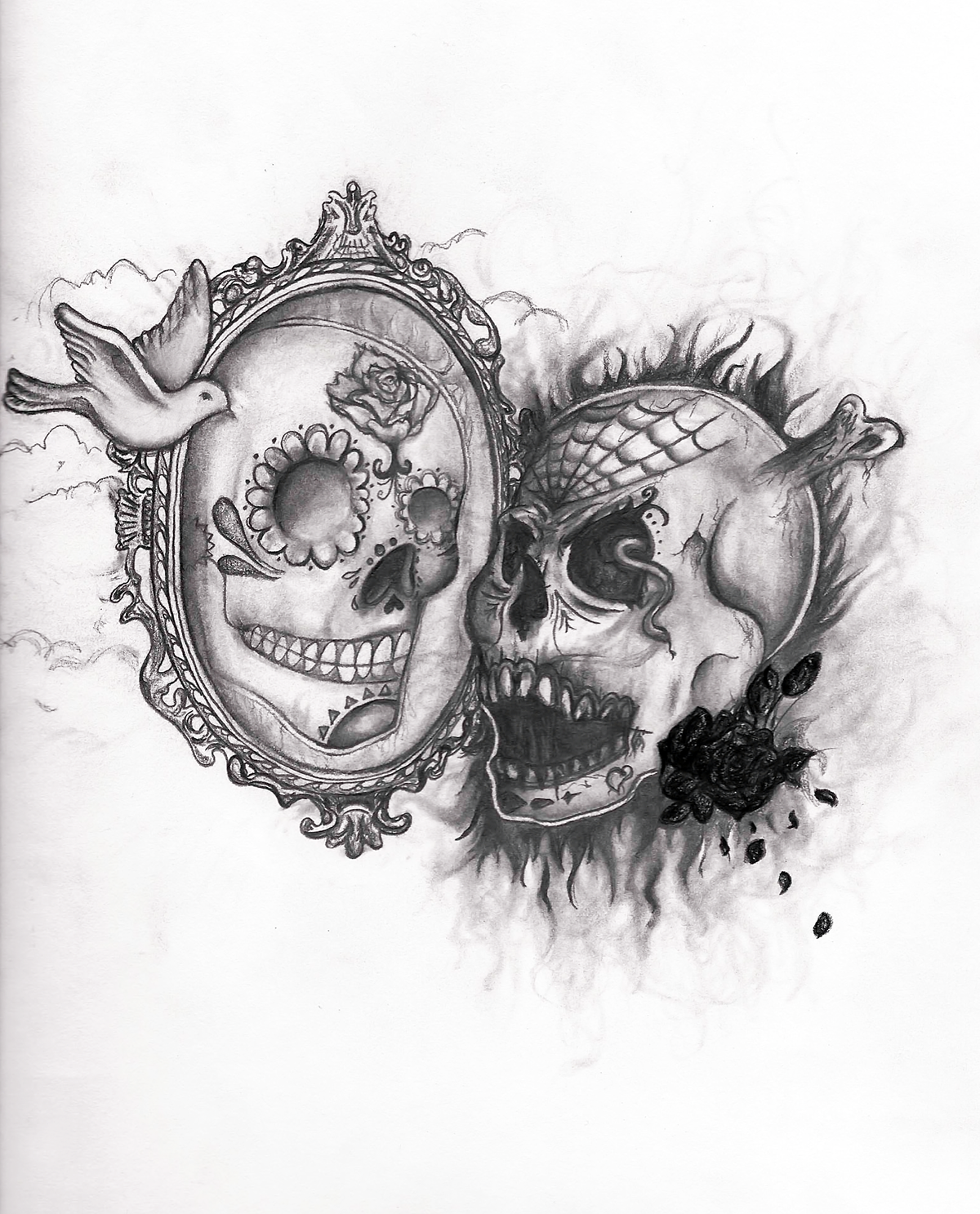 tattoo skulls smoke and mirrors evil Good