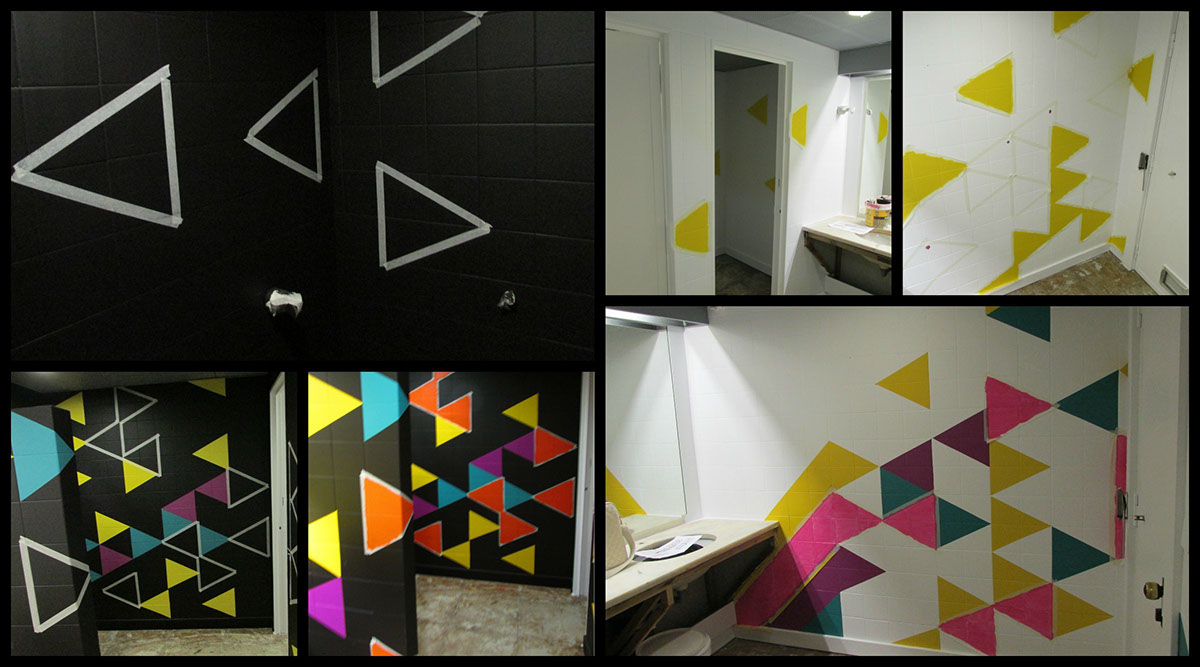 iade wc University Lisbon colorfull Triangles