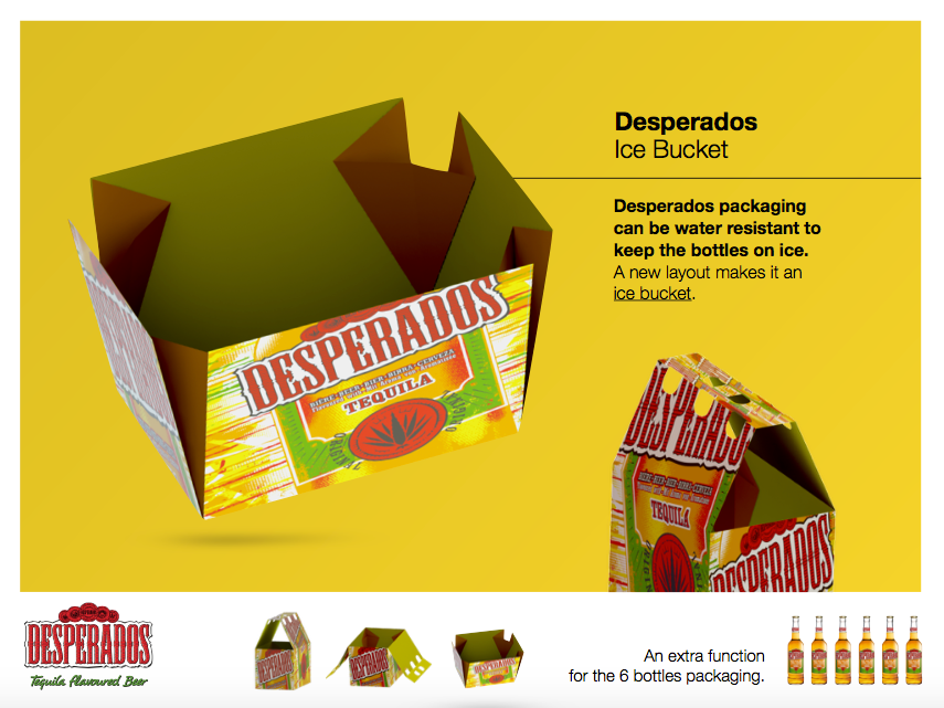 heineken desperados beer packaging design Packaging design product design  Competition