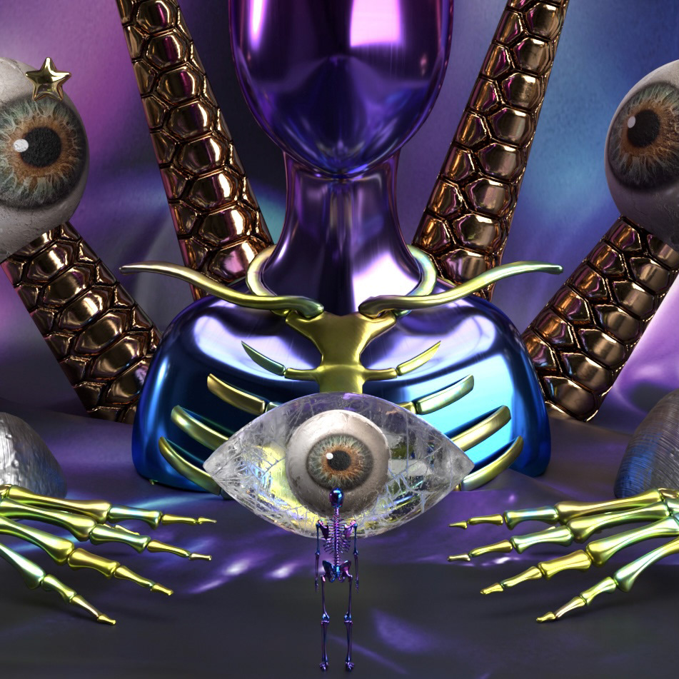 3D 3d art Adobe Dimension cinema 4d Creative Direction  eyes futuristic Render spiritual woman