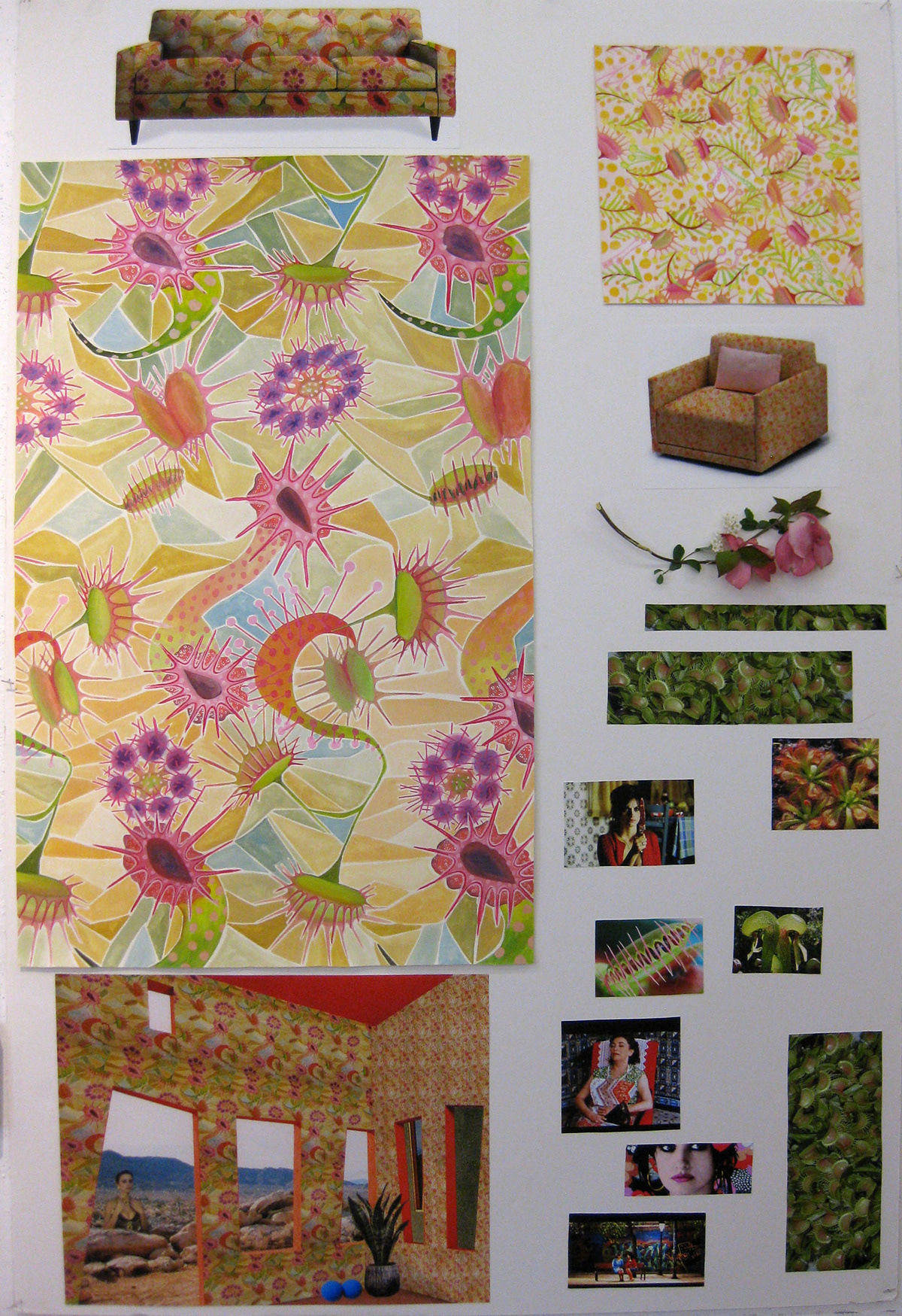 pattern furniture wallpaper jacquard Woven floral