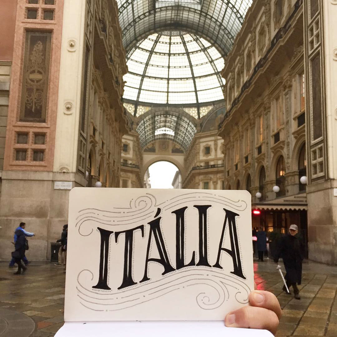 lettering Italy ipad pro