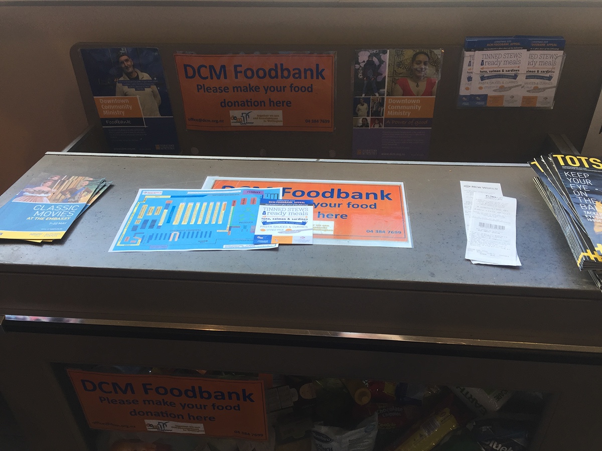 charity signage design Signage DCM wellington Foodbank appeal