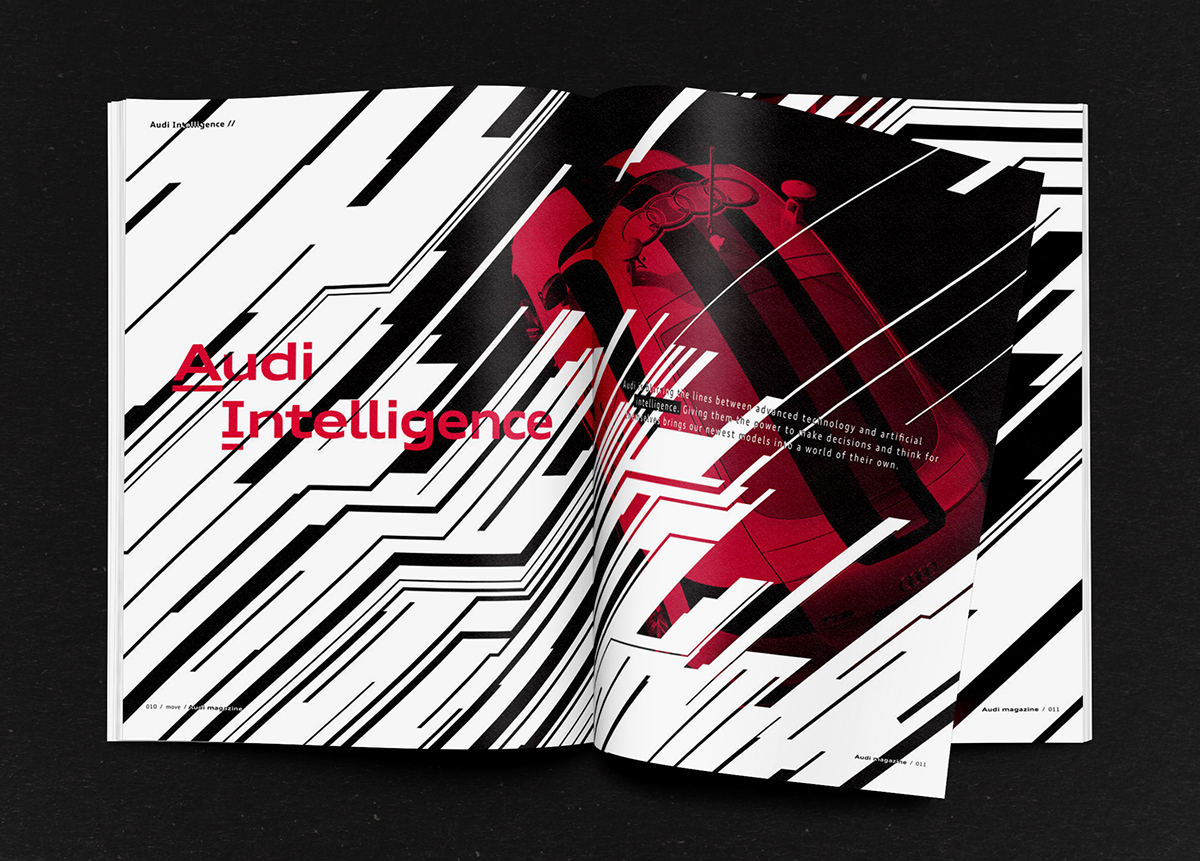Designory Audi editorial spread Layout Design