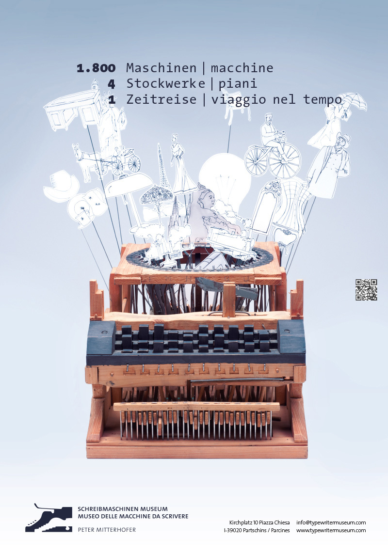 Peter Mitterhofer museum Corporate Design logo typewriter Typewritermuseum