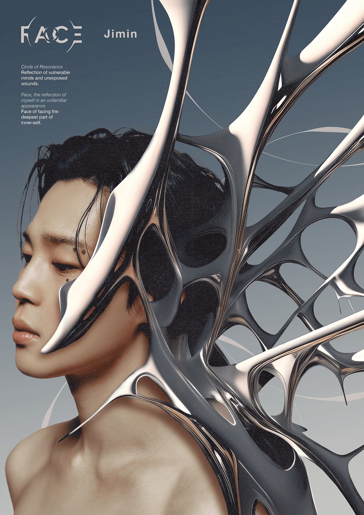 ai artificial intelligence bts concept Digital Art  JIMIN kpop Poster Design texture typography  