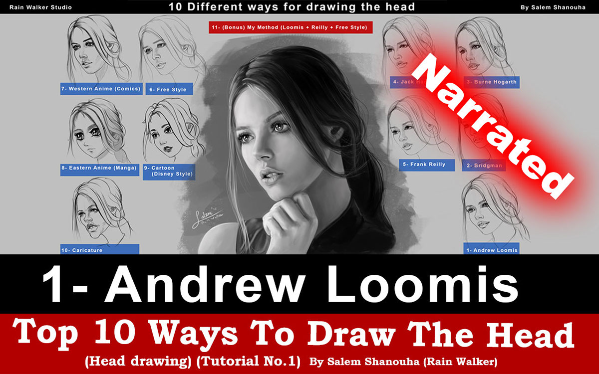 art Drawing  painting   art tutorial video tutorial how to draw portrait head drawing