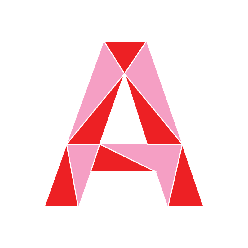 thridimensional kaleidoscope letters Typeface