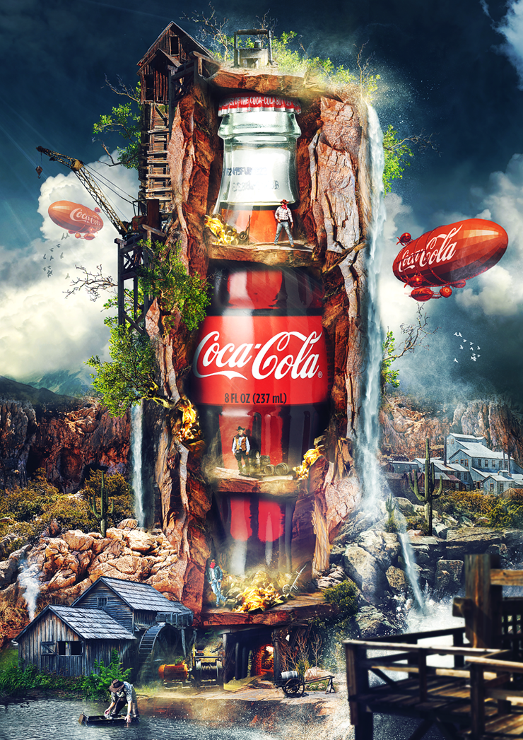 Coca Cola Classique Rusalkadesign gold digger Ludovic Cordelières villains Cow Boy far west