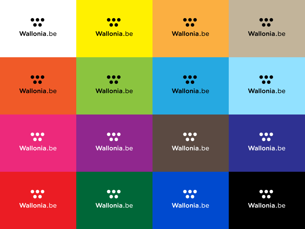 Place Branding Wallonia.be colors auras Algorythm logo system