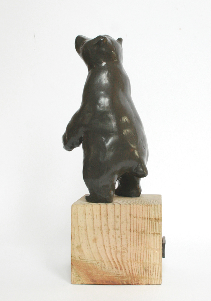 grizzly Grizzly Bear grey bear super sculpey art figure acrylic wood