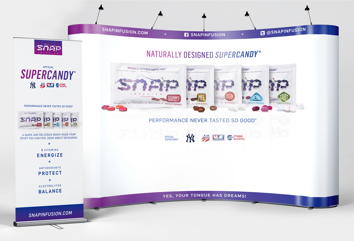 Candy  supercandy  snapinfusion  snap infusion  Packaging  graphic design  print design  trade show social media  FACEBOOK 