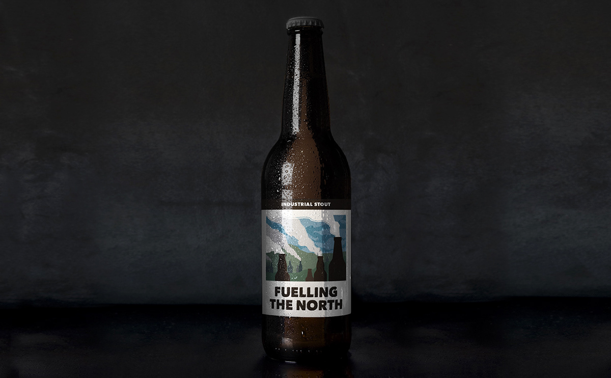 beer brand Label craft ILLUSTRATION  logo fuelling north can alcohol
