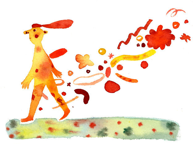 anxiety mentalhealthillustration buzzfeedspots buzzfeed Spots watercolorillustration haejinpark