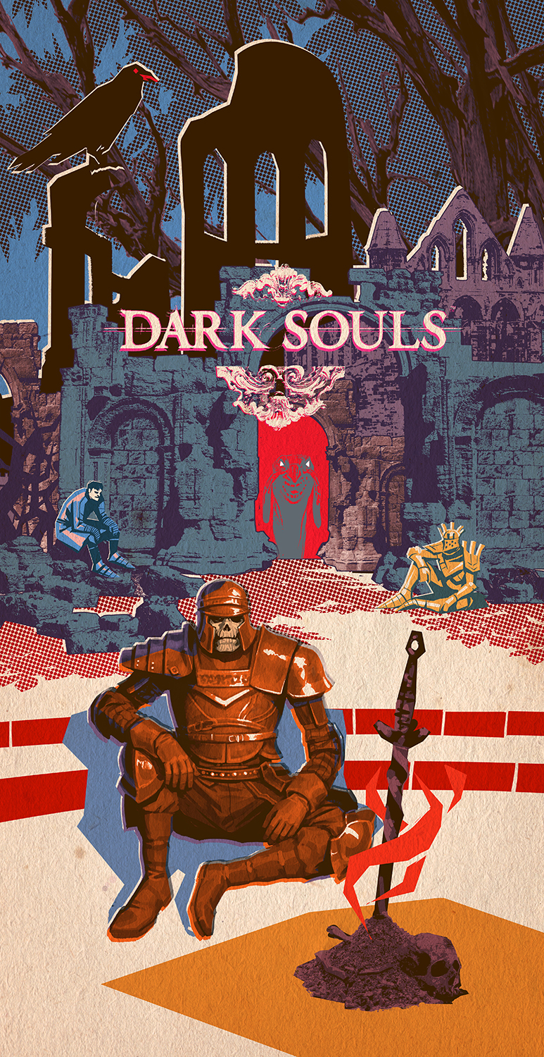 dark souls Halloween hollow luis melo collage Retro game Fan Art