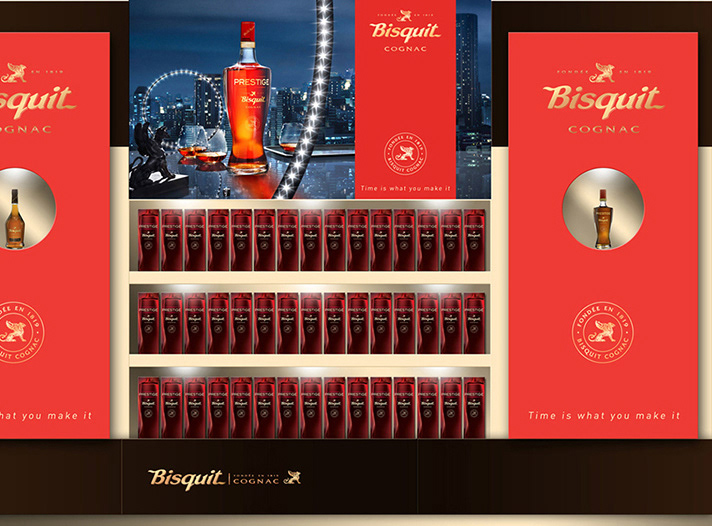 BISQUIT Cognac shop boutique furniture Promotion Duty Free