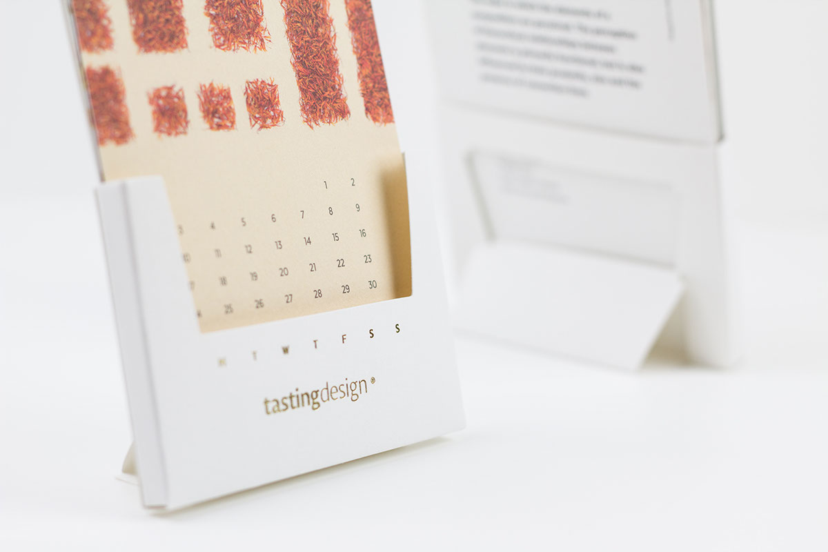 2018 Calendar Food  fedrigoni design paper print foil Photography  Diecut offset
