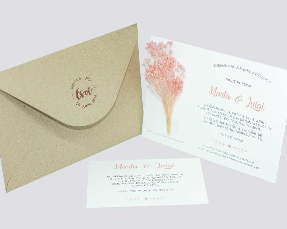 bodas diseño gráfico invitación de bodas maquetación Mockup Montaje sobre de bodas