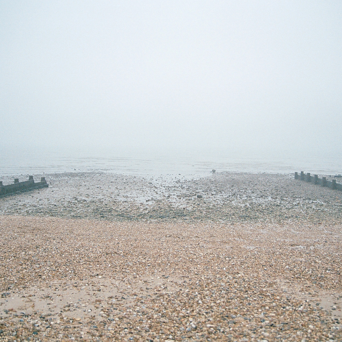 beach fog mist sea Ocean pebbles Surf