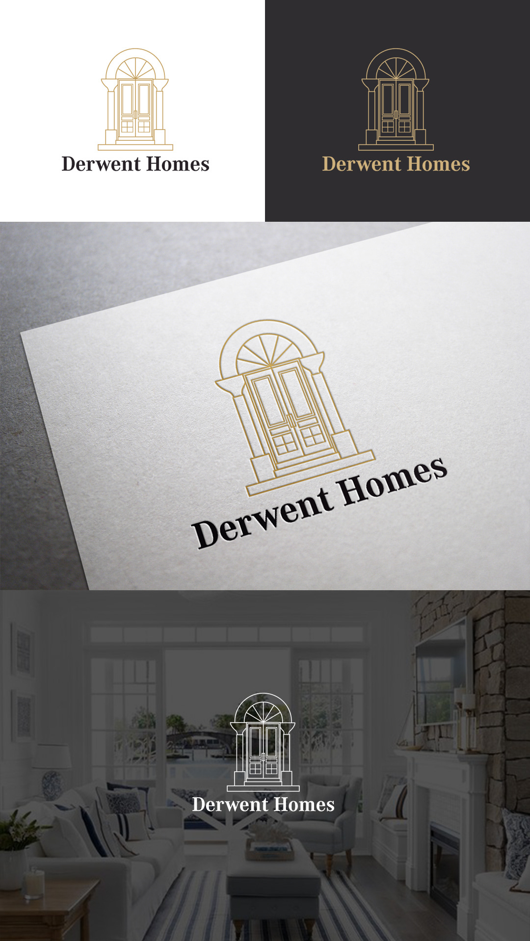 Derwent home house architecture interior design  logo design Graphic Designer brand identity Logo Design