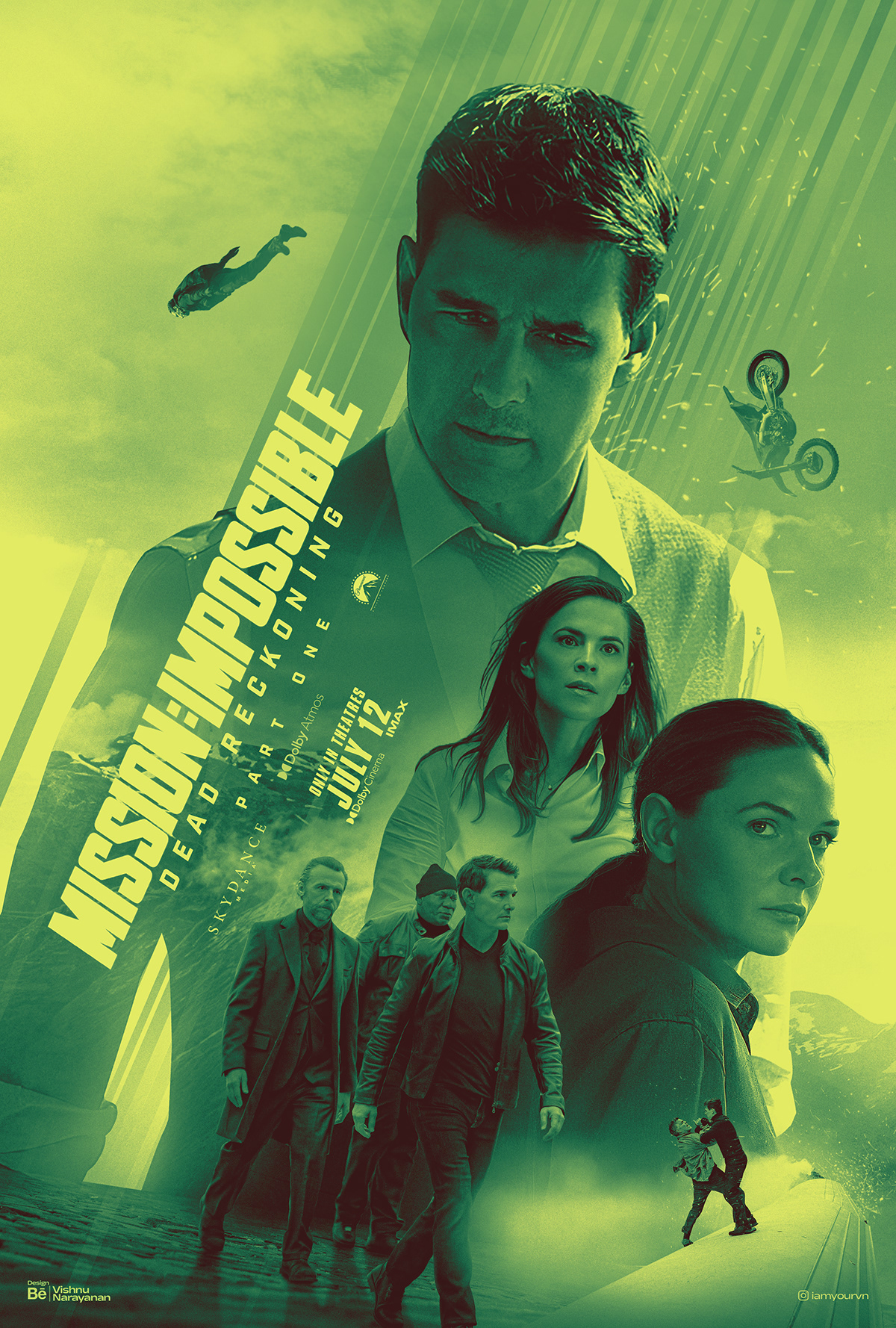 Mission Impossible missionimpossible Tom Cruise movie Poster Design key art movie poster Cinema Vishnu Narayanan