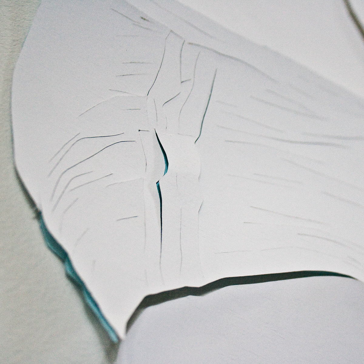 papercut  paper cut  paper  cut   white swimmer  emerger  emerge  nadador abraham restrepo  abraham  aberestrepo  installation